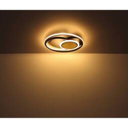 Netlighting Pikara 34.5cm Semi Flush Ceiling Light Wood Look 3x LED 3000K in Brown - thumbnail 5