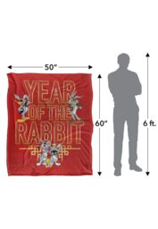 Warner Brothers Looney Tunes Year of The Rabbit Silky Touch Super Soft Throw Blanket in White - thumbnail 5