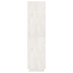 Berkfield Home Book Cabinet/Room Divider White 80x35x135 cm Solid Pinewood - Size: 80 x 35 x 135 cm - thumbnail 6