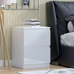 SquareBoxx Fairfield Gloss Minimalist Chest of Draws 2 Draw in White - thumbnail 4
