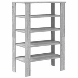 Berkfield Home Shoe Rack Grey Sonoma 61x32x87.5 cm Engineered Wood - thumbnail 6