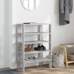 Berkfield Home Shoe Rack Grey Sonoma 61x32x87.5 cm Engineered Wood - thumbnail 1