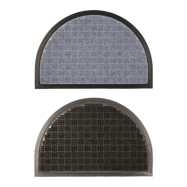 Nicola Spring Heavy Duty Half Moon Door Mat Set - 60 x 40cm - Size: 40 cm x 60 cm - image 1