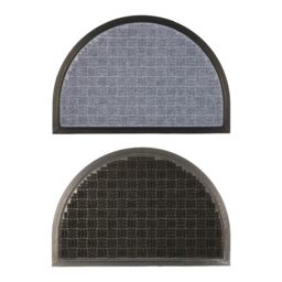 Nicola Spring Heavy Duty Half Moon Door Mat Set - 60 x 40cm - Size: 40 cm x 60 cm - thumbnail 1