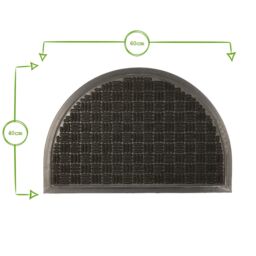 Nicola Spring Heavy Duty Half Moon Door Mat Set - 60 x 40cm - Size: 40 cm x 60 cm - thumbnail 3