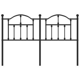 Berkfield Home Metal Headboard Black 135 cm - thumbnail 4