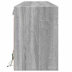 Berkfield Home TV Wall Cabinet with LED Grey Sonoma 180x31x45 cm - Size: 180 x 31 x 45 cm - thumbnail 7