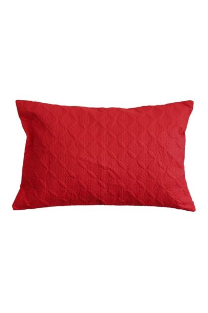 Homescapes Ultrasonic Quilted Embossed Cushion Cover in Red - Size: 50 cm x 75 cm - image 1