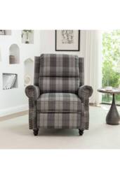 Living and Home Modern Linen Upholstered Sofa in Black