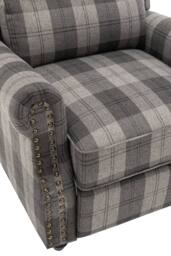 Living and Home Modern Linen Upholstered Sofa in Black - thumbnail 6