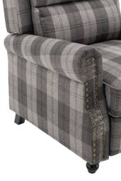 Living and Home Modern Linen Upholstered Sofa in Black - thumbnail 7