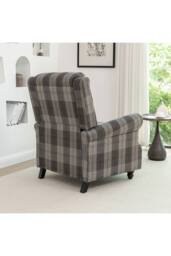 Living and Home Modern Linen Upholstered Sofa in Black - thumbnail 4