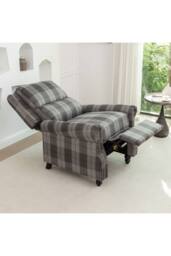 Living and Home Modern Linen Upholstered Sofa in Black - thumbnail 3