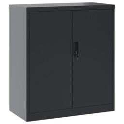 Berkfield Home File Cabinet Anthracite 79x40x90 cm Steel in Black - Size: 79 x 40 x 90 cm - thumbnail 2