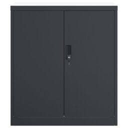 Berkfield Home File Cabinet Anthracite 79x40x90 cm Steel in Black - Size: 79 x 40 x 90 cm - thumbnail 3