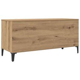Berkfield Home Record Cabinet Artisan Oak 100x38x48 cm Engineered Wood in Brown - Size: 100 x 38 x 48 cm - thumbnail 6