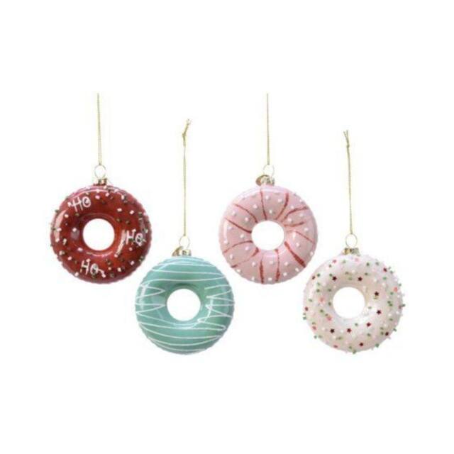 Garden Greatness Set Of 4 Hanging Festive Donut Decorations - Size: 1 Pack
