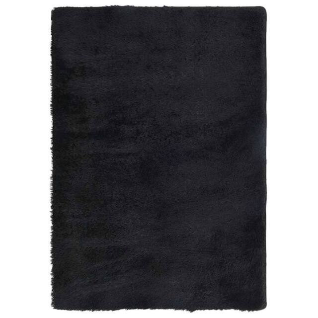 Berkfield Home Shaggy Rug High Pile NAVARRA Black 120x170 cm Polyester - Size: Medium - image 1