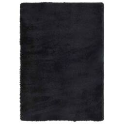 Berkfield Home Shaggy Rug High Pile NAVARRA Black 120x170 cm Polyester - Size: Medium - thumbnail 1