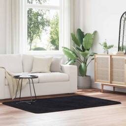 Berkfield Home Shaggy Rug High Pile NAVARRA Black 120x170 cm Polyester - Size: Medium - thumbnail 2