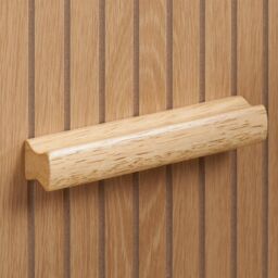 Birlea 2 Oak Brown Drawer Wooden Fluted Bedside Axel - thumbnail 4