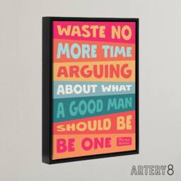 "Artery8 Marcus Aurelius Ispirational Quote Be A Good Man Framed Canvas Art - Size: W12"" x H16""" - thumbnail 2