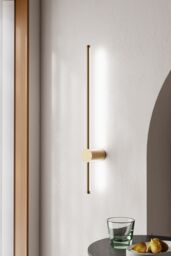 Living and Home 360 Degree Rotatable LED Straight Wall Light White Light 60cm in Gold - thumbnail 4