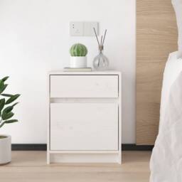 Berkfield Home Beautiful Bedside Cabinets 2 pcs White 40x31x50 cm Solid Pinewood - Size: 40 x 31 x 50 cm - thumbnail 1