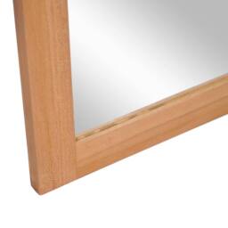 Berkfield Home Wall Mirror Solid Teak 50x70 cm in Brown - thumbnail 4