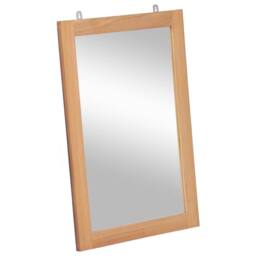 Berkfield Home Wall Mirror Solid Teak 50x70 cm in Brown - thumbnail 2