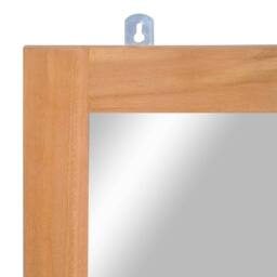 Berkfield Home Wall Mirror Solid Teak 50x70 cm in Brown - thumbnail 5
