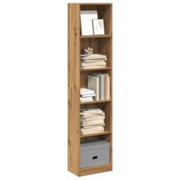 Berkfield Home Bookcase Artisian Oak 40x24x176 cm Engineered Wood in Brown - Size: 40 x 24 x 176 cm - thumbnail 1