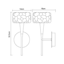 Netlighting O2 Wall Lamp Switched 1 Light G9 Polished Chrome in Grey - thumbnail 2