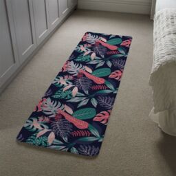 Benjamin Tate Design Tropical Plant Leaves Runner Rug in Natural - Size: 67 cm x 230 cm - thumbnail 4