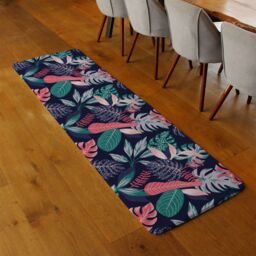 Benjamin Tate Design Tropical Plant Leaves Runner Rug in Natural - Size: 67 cm x 230 cm - thumbnail 2