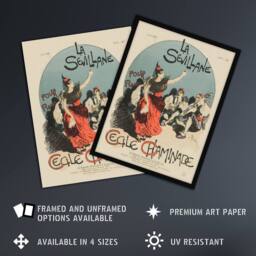 Artery8 Overture Cover for Woman from Seville Steinlen Framed Wall Art Print - Size: A4 - thumbnail 2