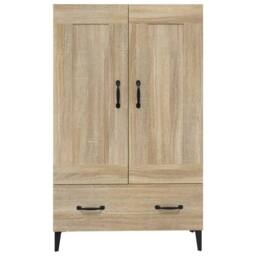 Berkfield Home Highboard Sonoma Oak 70x31x115 cm Engineered Wood in Brown - Size: 70 x 31 x 115 cm - thumbnail 6
