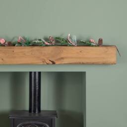 Samuel Alexander 1.3m Candy Swirls Garland with Frosted Pinecones & Candy Canes in Red - thumbnail 6