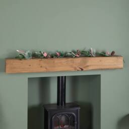 Samuel Alexander 1.3m Candy Swirls Garland with Frosted Pinecones & Candy Canes in Red - thumbnail 2
