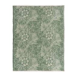 Morris & Co Marigold Jacquard Throw in Green - Size: 130 cm x 170 cm - thumbnail 3