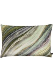 Prestigious Textiles Heartwood Cerulean Velvet Cushion in Green - Size: 40 cm x 60 cm - thumbnail 1