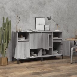 Berkfield Home Sideboards 2 pcs Grey Sonoma 60x35x70 cm Engineered Wood - Size: 60 x 35 x 70 cm - thumbnail 3