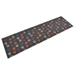 Berkfield Home Kitchen Rug Washable Paws 45x150 cm Velvet