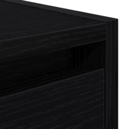 Berkfield Home Wall-mounted Bedside Cabinet Black Oak 38x34x40 cm - Size: 38 x 34 x 40 cm - thumbnail 9