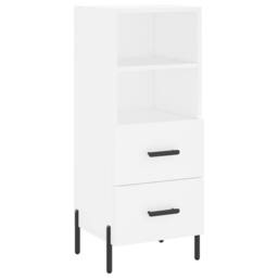 Berkfield Home Highboard White 34.5x34x180 cm Engineered Wood - thumbnail 5