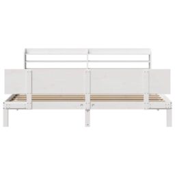 Berkfield Home Bed Frame with Headboard without Mattress White 200x200 cm - thumbnail 4
