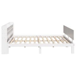 Berkfield Home Bed Frame with Headboard without Mattress White 200x200 cm - thumbnail 5