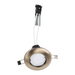 ValueLights Downlight Fixed Ceiling Light Fitting 6 Pack in Gold