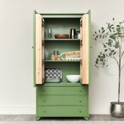 Melody Maison Large Olive Green Pantry/Storage Closet in Dark Green