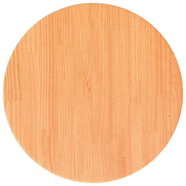 Berkfield Home Table Top Round Wax Brown √ò40x2.5 cm Solid Wood Pine - Size: 40x2.5 cm - image 1